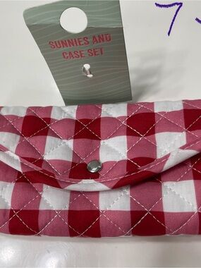 Sunnies and Case Set - Red Gingham Sunglass Case